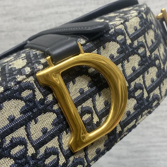 Dior Saddle Bag Marineblå Blå Skuldertaske