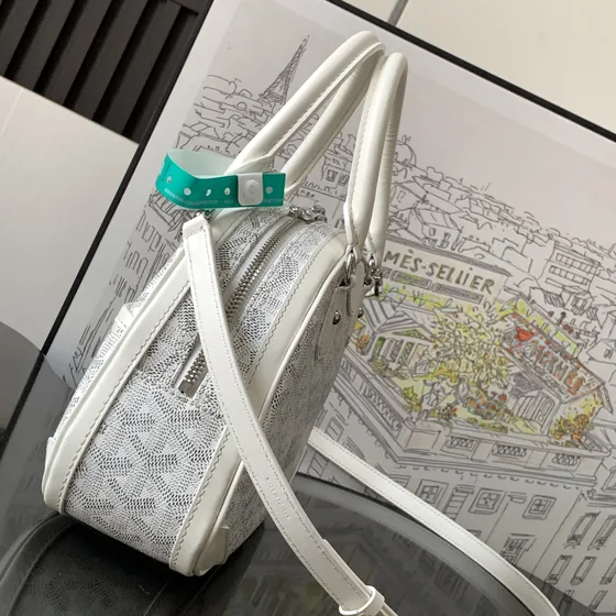 Goyard Saint Jeanne Mm White Top Handle