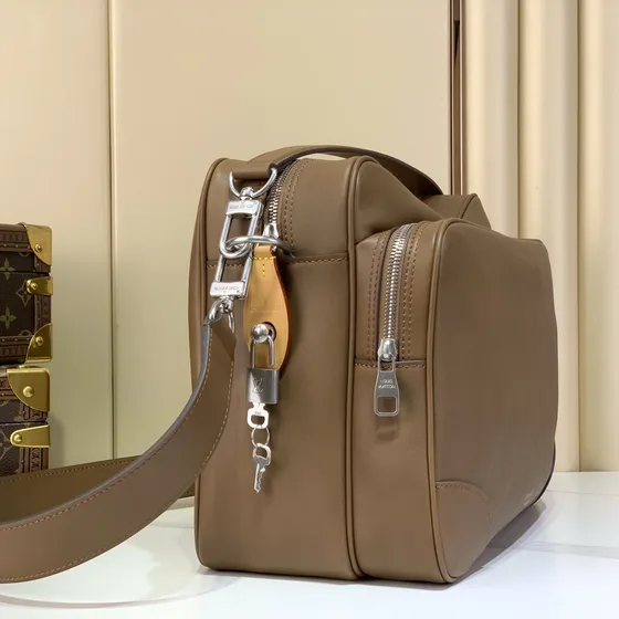 Louis Vuitton S Lock Briefcase Taupe Brown Top Handle