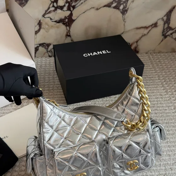 Chanel Large Hobo Bag Negro Hobo