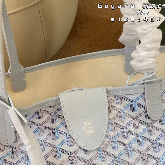 Goyard Saint Louis Vit Light Blå 40× Kass