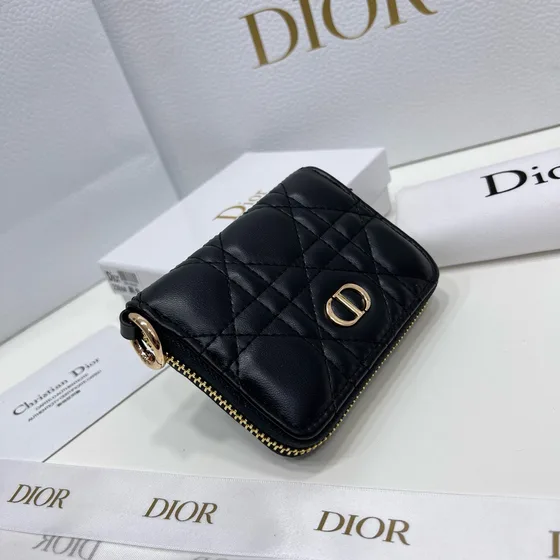 Dior Dior Caro Detachable Card Holder Zwart Card Holder
