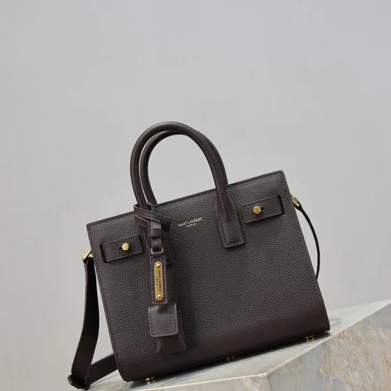 YSL Sac De Jour Dark Marrón Asa superior