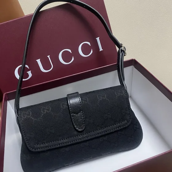 Gucci Jackie 1961 Negro 21.5cm Bolso bandolera
