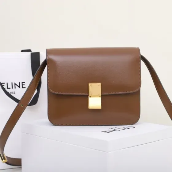 Celine Classic Box Brown Shoulder Bag