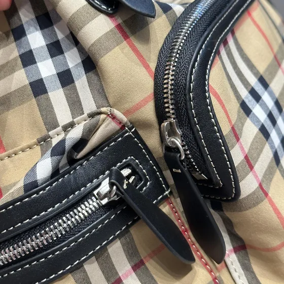 Burberry Vintage Check Mochila Beige Mochila