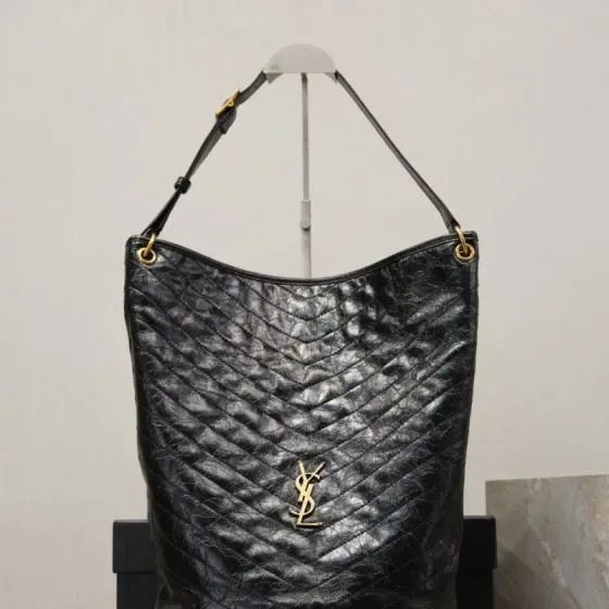 YSL Monogram Hobo Bag Black Hobo