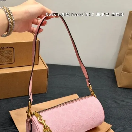 Coach Barrel Baby Pink Shoulder Bag