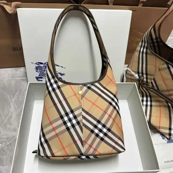 Burberry Check Hobo Shoulder Bag Archive Beige Hobo