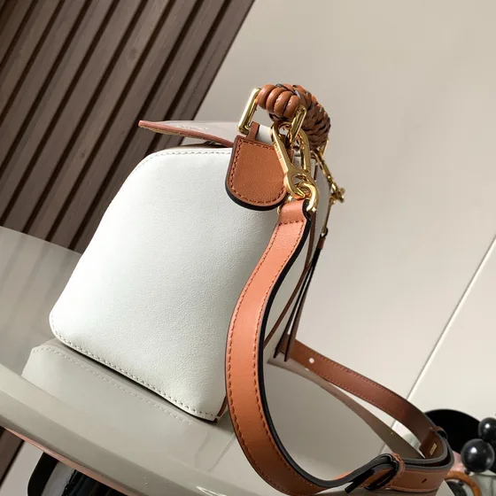 Loewe Puzzle Edge Small Bag Hvid/Blush/Tan Crossbody