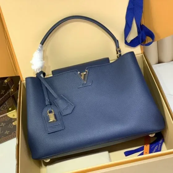 Louis Vuitton Capucines Blue Top Handle