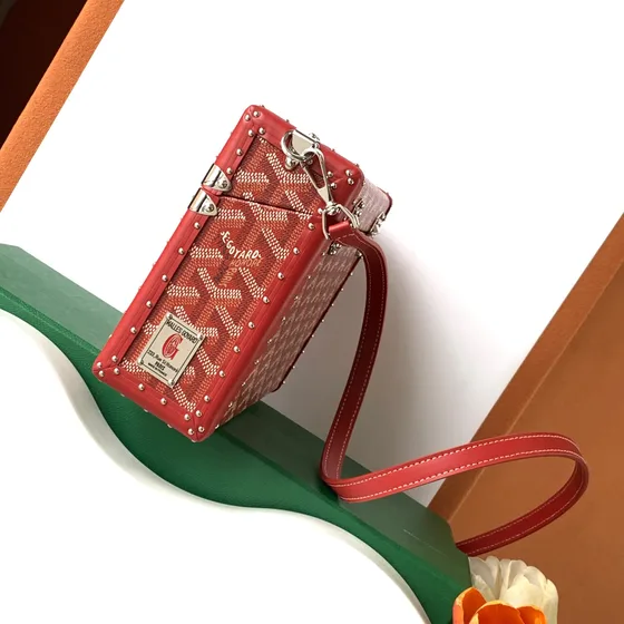Goyard Cassette Trunk Bag Rød Crossbody