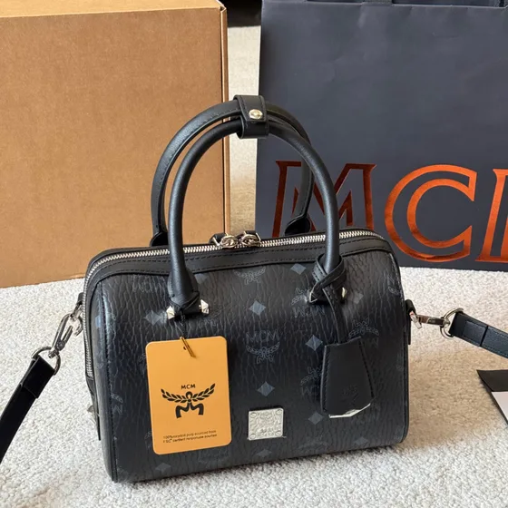 MCM Boston Tote Cognac Top Handle