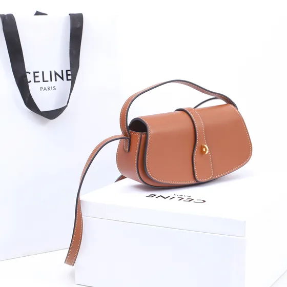 Celine Tabou Clutch Brown Shoulder Bag
