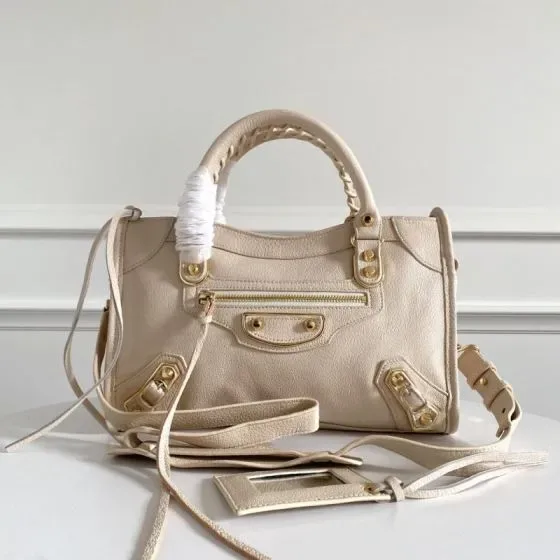 Balenciaga City Gold Beige Top Handle