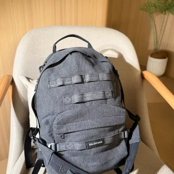 Balenciaga Army Multi-Pocket Backpack Heather Grey Backpack