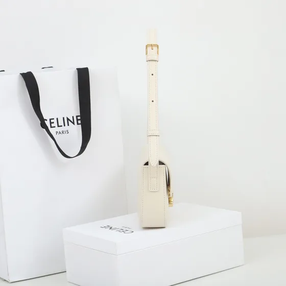 Celine Triomphe Blanc Sac épaule