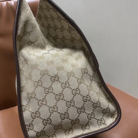 Gucci Gg Tote Bag Beige/Coklat 40cm Tote Bag
