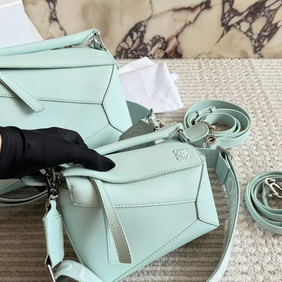 Loewe Puzzle Edge Crossbody Bag Light Blue Crossbody