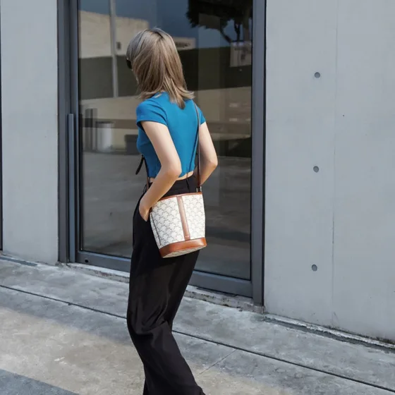 Celine Triomphe White Crossbody