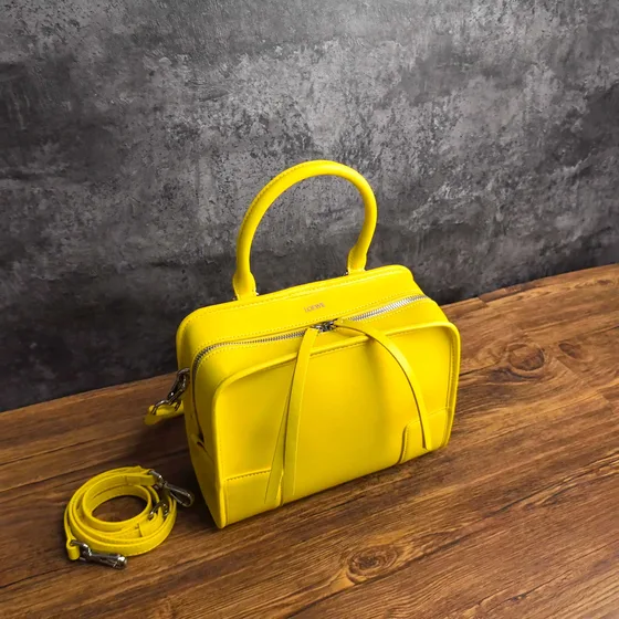 Loewe Amazona 16 Square Yellow 16 12 6 5 Top Handle