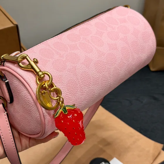 Coach Barrel Baby Rosa Bolsa de ombro