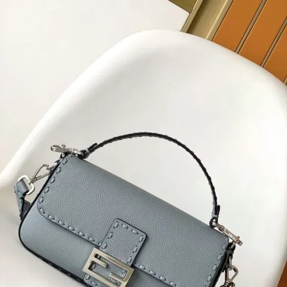 Fendi Baguette Light Blue Top Handle