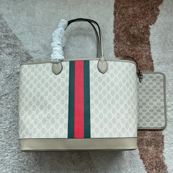 Gucci Ophidia Gg Medium Tote Beige Tote Bag