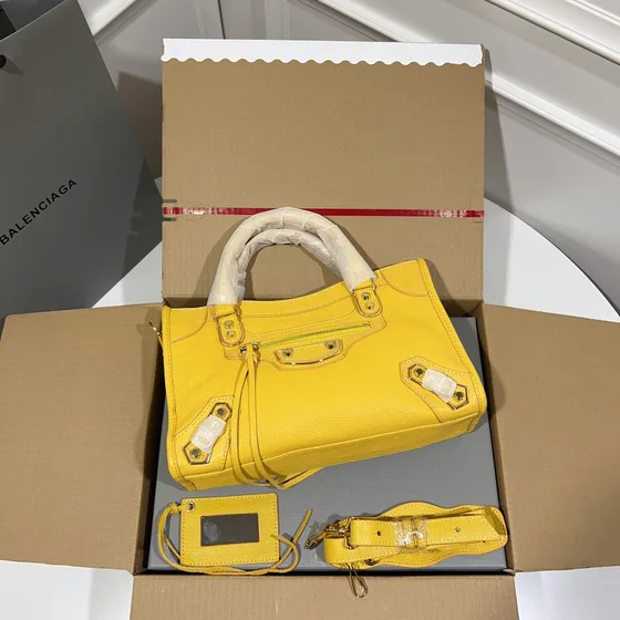 Balenciaga City Bag Yellow Top Handle