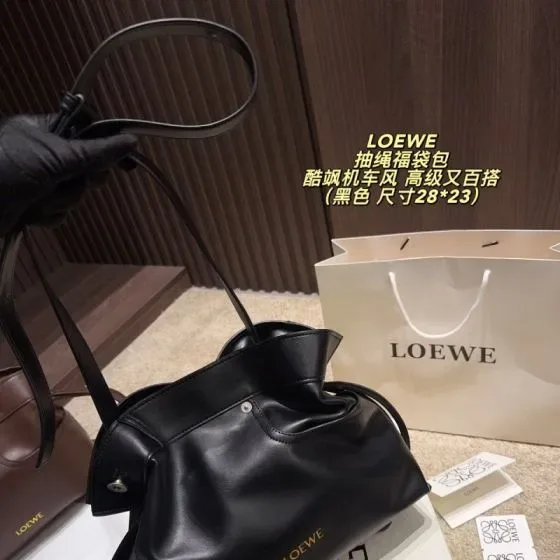 Loewe Drawstring Lucky Bag Black 28 23cm Shoulder Bag