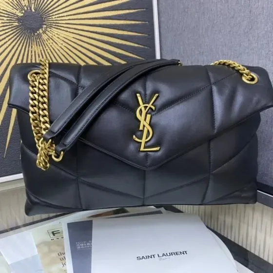 YSL Loulou Puffer Black Shoulder Bag
