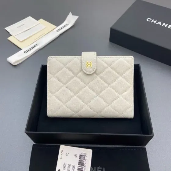 Chanel Classic French Purse White Clutch