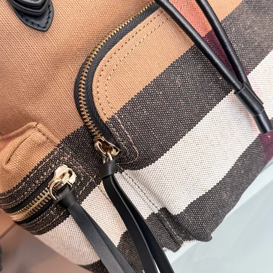 Burberry House Check Lærred Rygsæk Camel/Check Rygsæk
