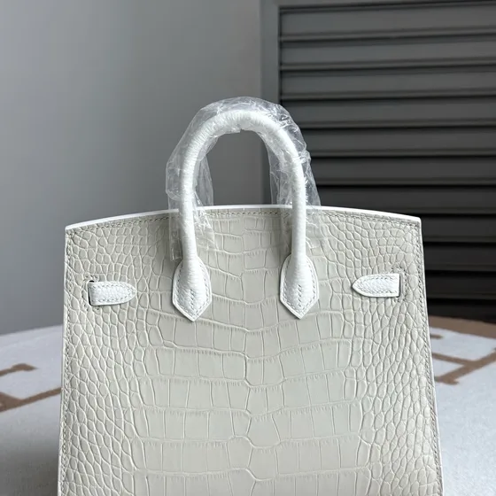 Hermes Birkin 20 Sellier Faubourg White Off-White 20cm Top Handle