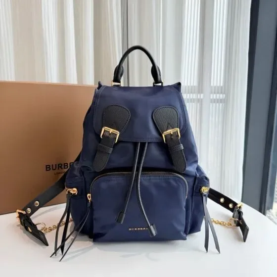 Burberry Military Rucksack Nylon Backpack Navy Blue Backpack
