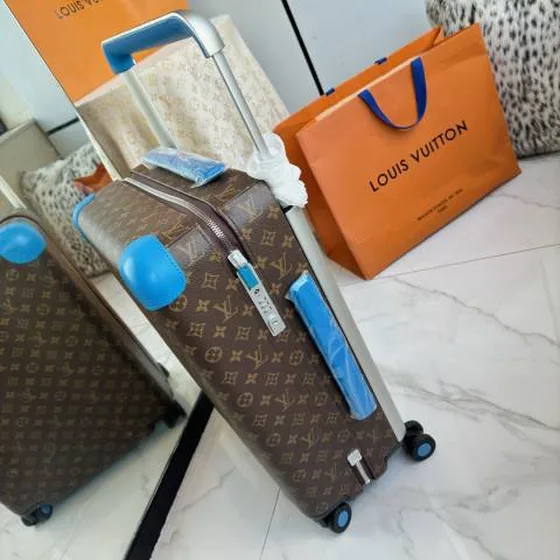 Louis Vuitton kuffert Monogram Brun with Blå travel