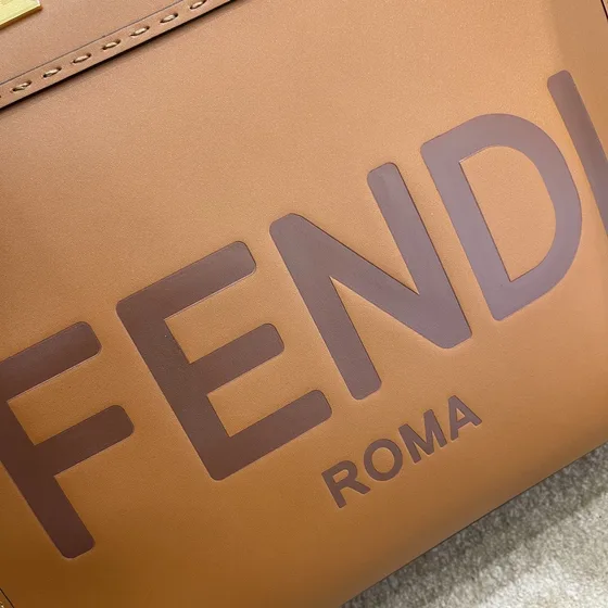 Fendi Sunshine Shopper Tote Brown Tote Bag