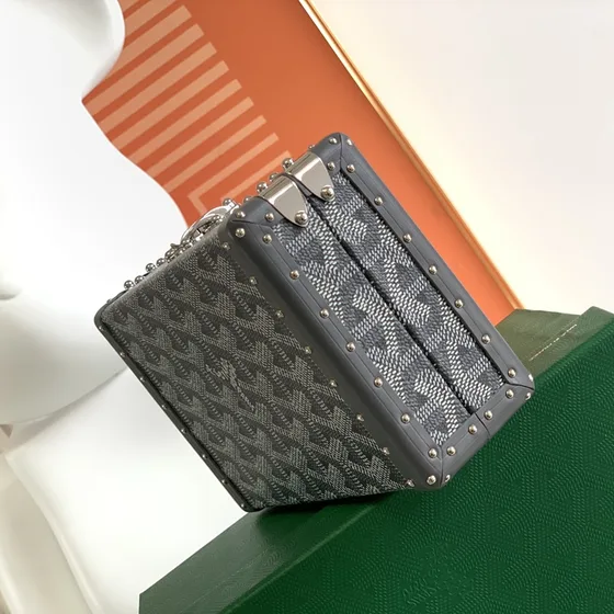 Goyard Minaudi re Trunk Grey Clutch