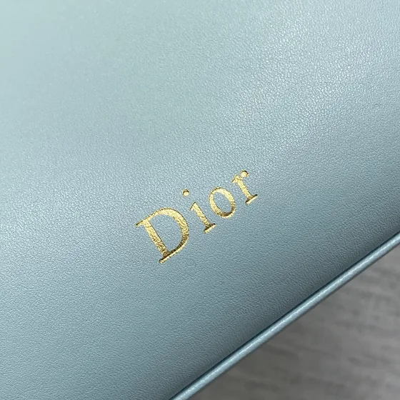 Dior Diortales Bow Clutch With Chain Sky Azul Clutch