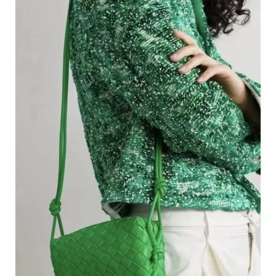 Bottega Veneta Mini Camera Bag Parakeet Green Crossbody