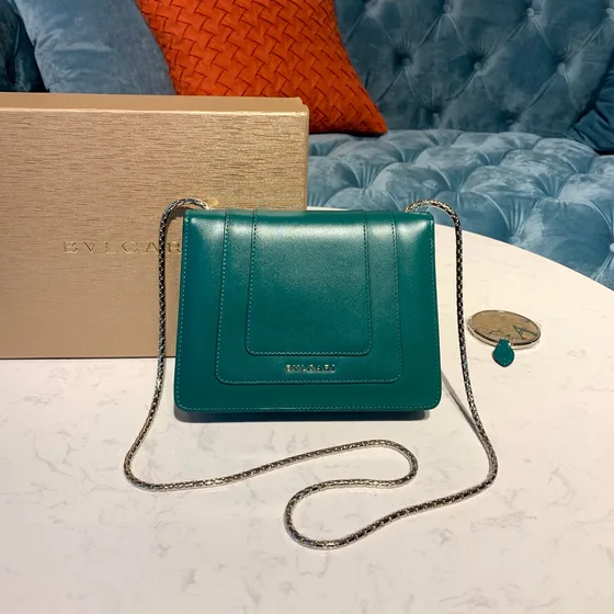 Bvlgari Serpenti Forever Crossbody-veske Emerald Grønn Crossbody
