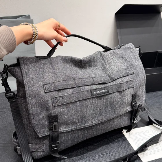 Balenciaga Army Large Messenger Bag Gray Crossbody