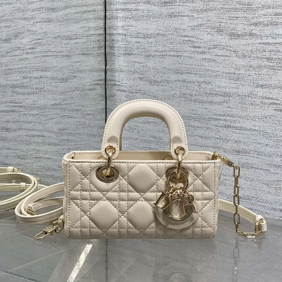 Dior Lady D-Joy Micro Hvid Tophåndtag