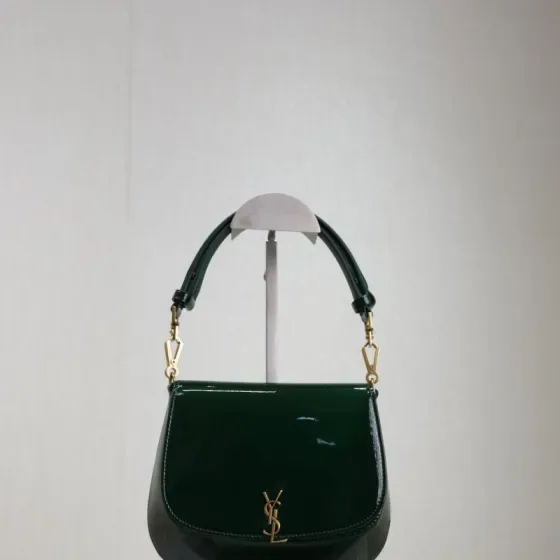 YSL Voltaire Top Handle Dark Green Shoulder Bag