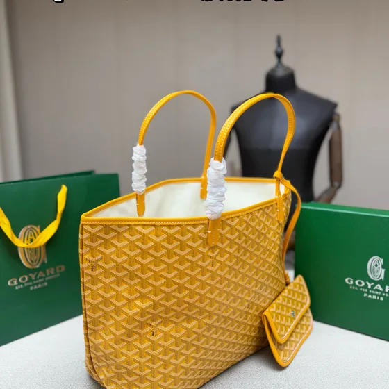 Goyard Saint Louis Yellow Tote Bag