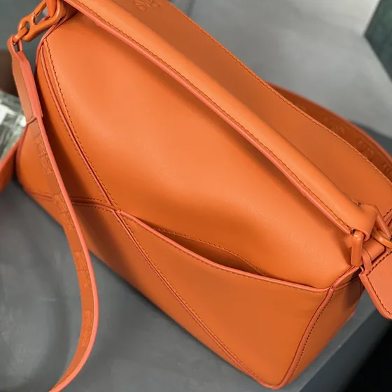 Loewe Puzzle Edge Small Bag Arancione Manico