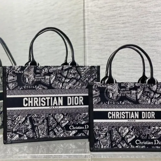 Dior Book Tote Black Tote Bag