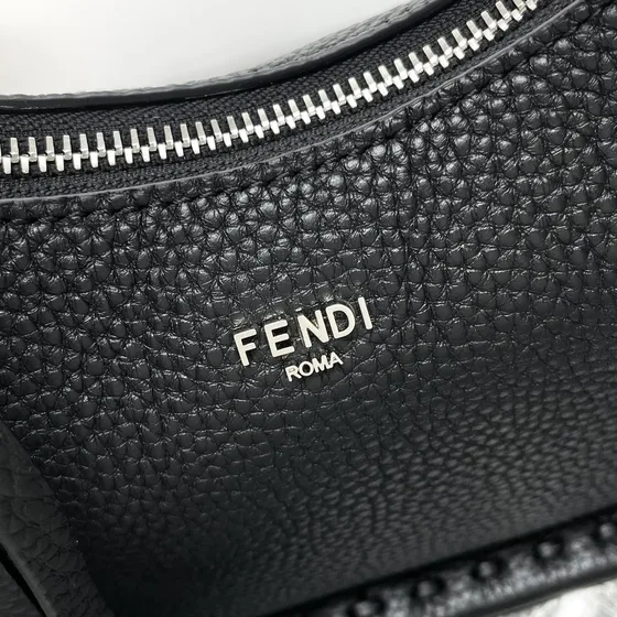 Fendi Fendi Roma Mini Hobo Bag Black Hobo