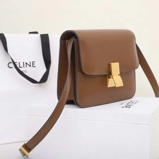 Celine Classic Box Brown Shoulder Bag