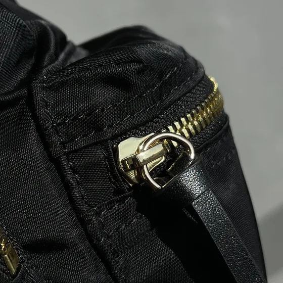 Burberry Le Pliage Black Tan Backpack